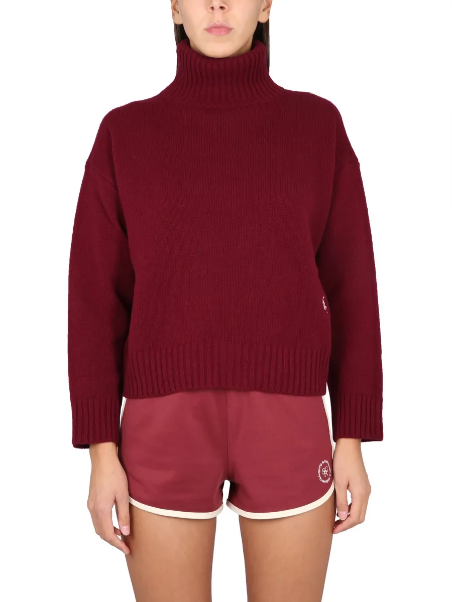 Sporty & Rich Logo Embroidered Knitted Sweater