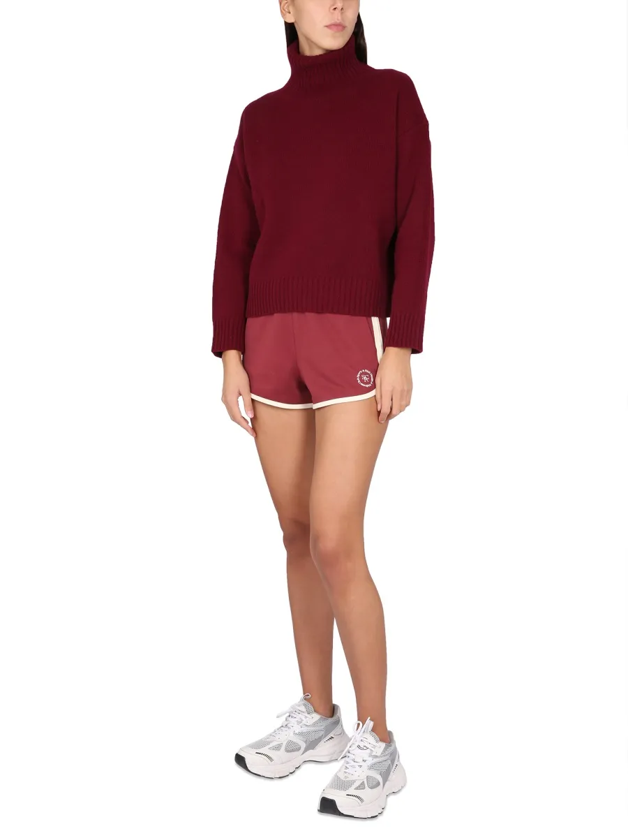 Sporty & Rich Logo Embroidered Knitted Sweater