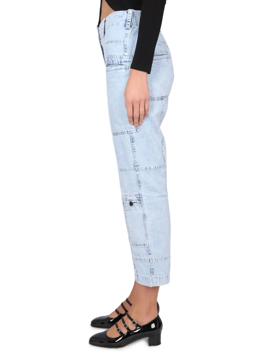 Proenza Schouler White Label Chambray Straight Leg Jeans