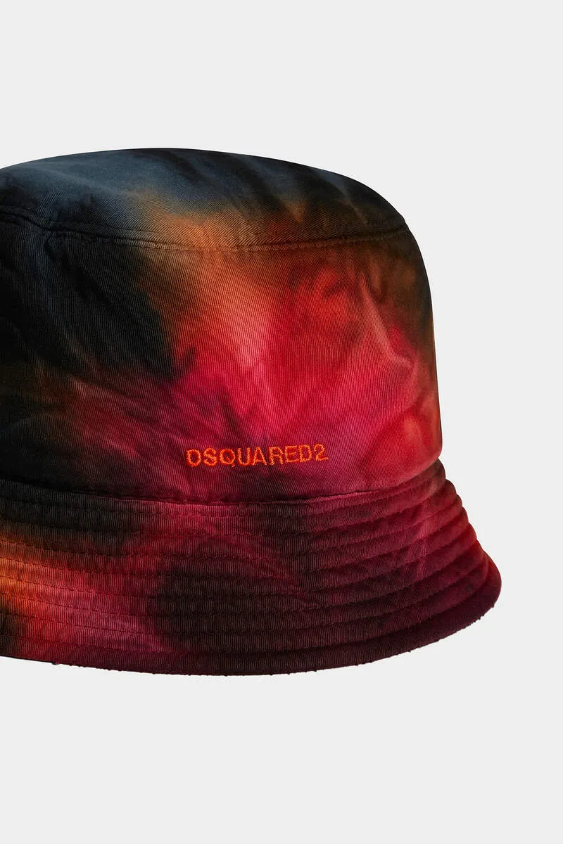 Tie-Dye Embroidered-Logo Bucket Hat