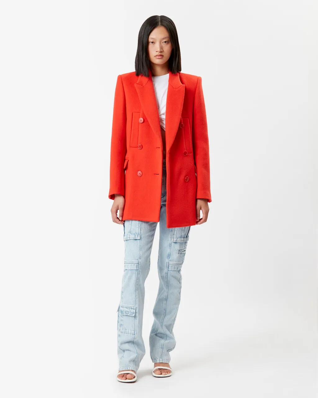 Lileya Double Breasted Virgin Wool Coat