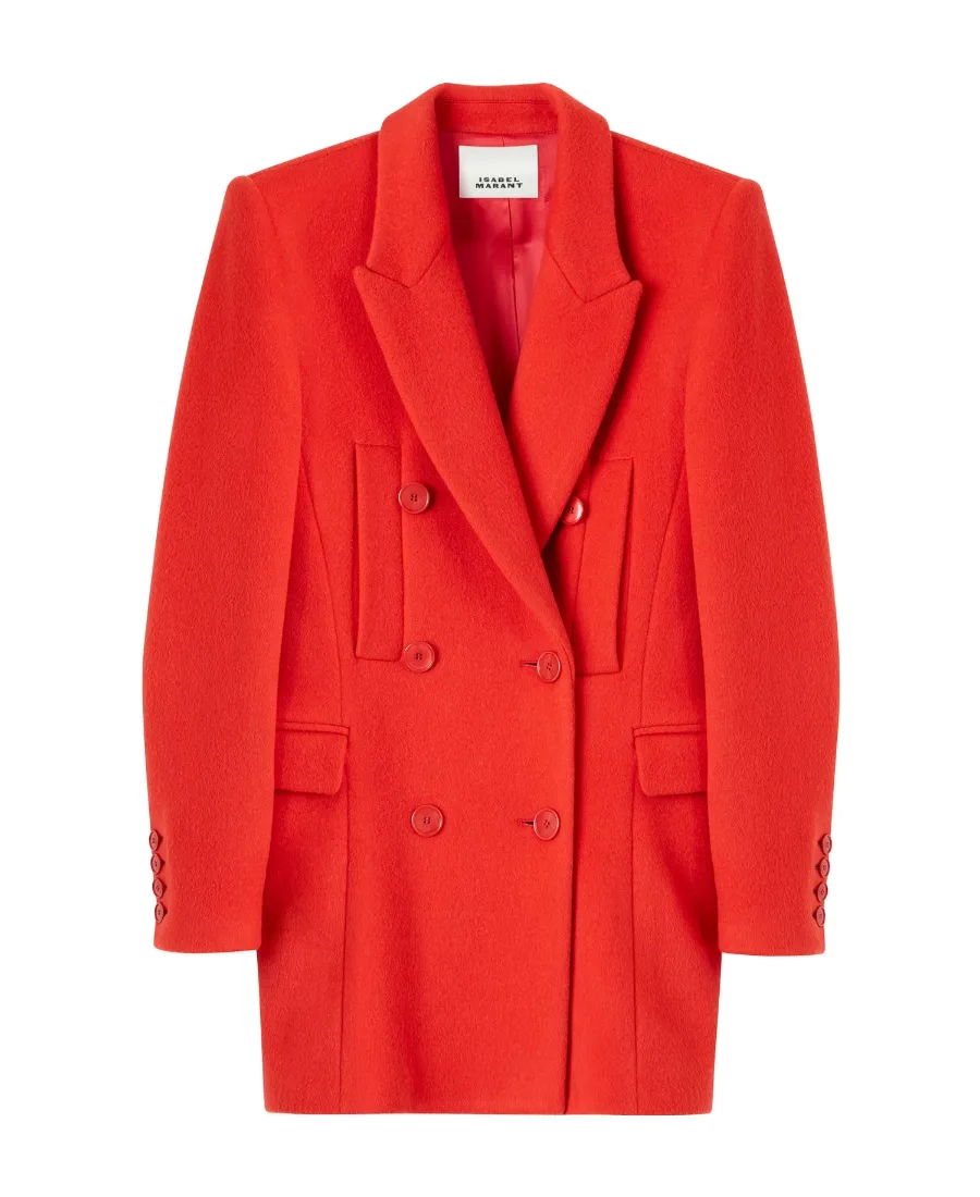 Lileya Double Breasted Virgin Wool Coat