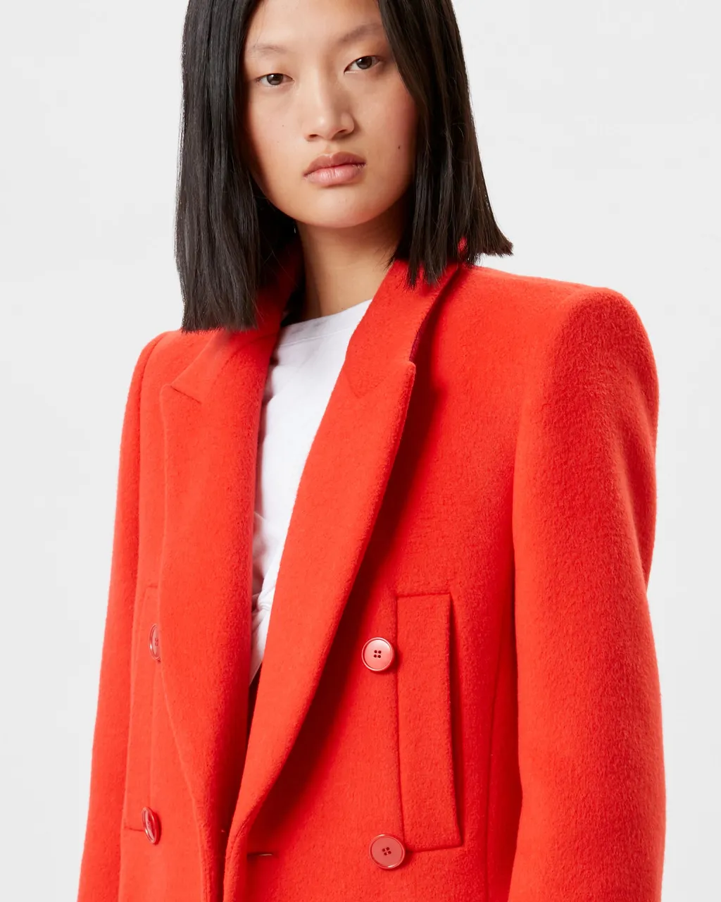 Lileya Double Breasted Virgin Wool Coat