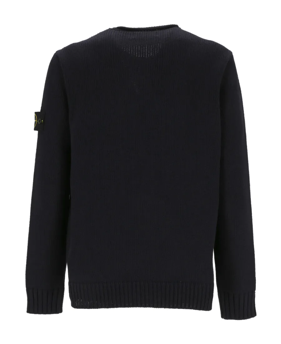 Compass-Motif Crew Neck Sweatshirt