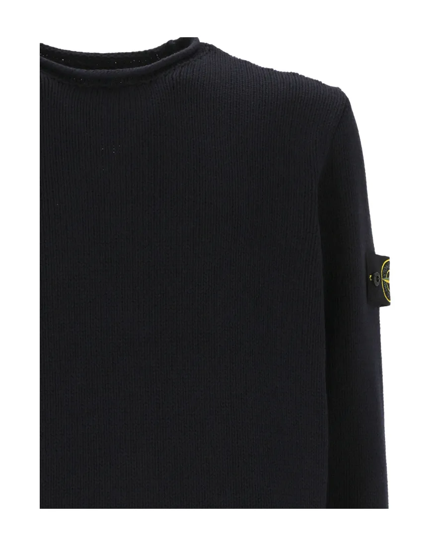 Compass-Motif Crew Neck Sweatshirt