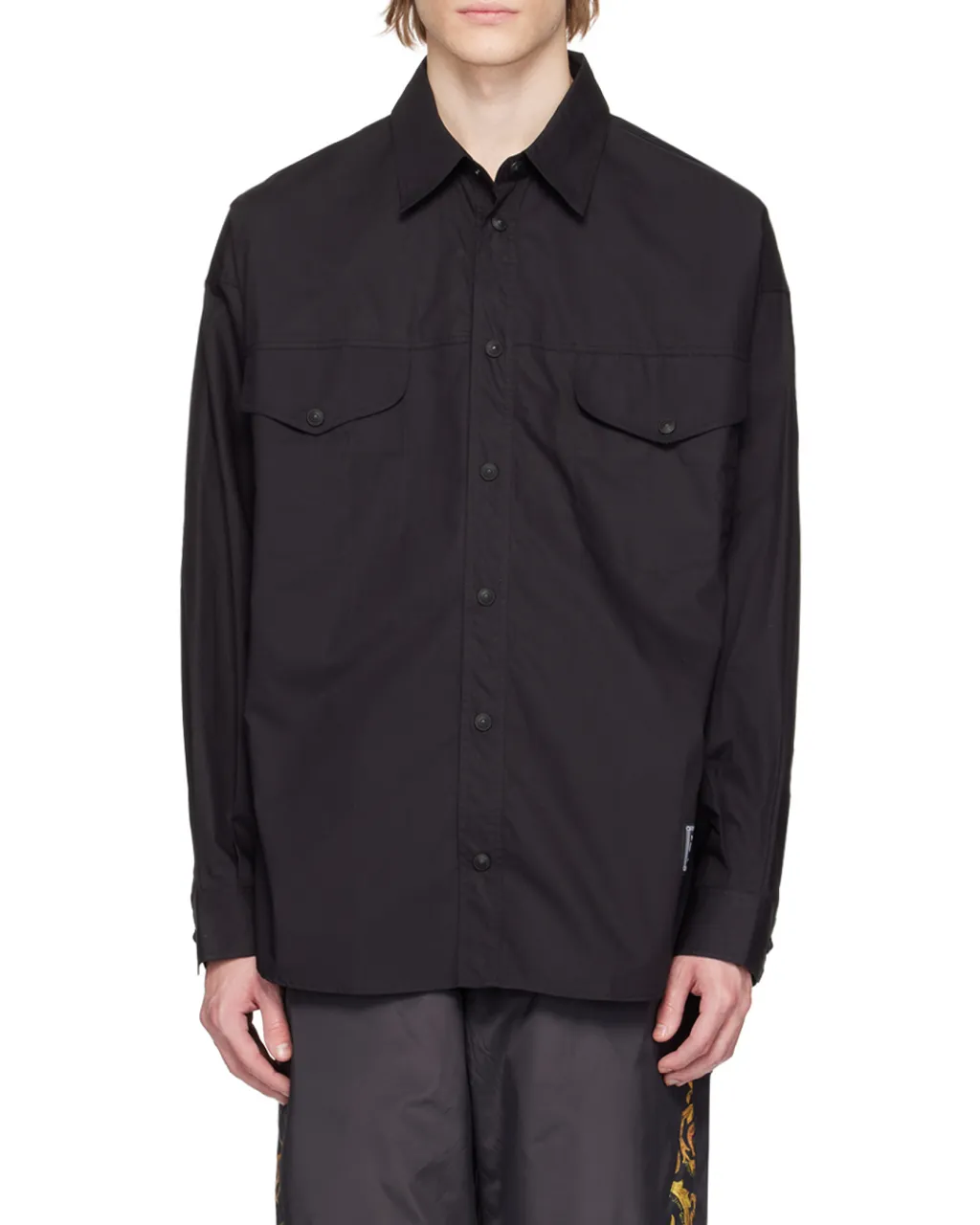 Single-Breasted Long-Sleeved Shirt