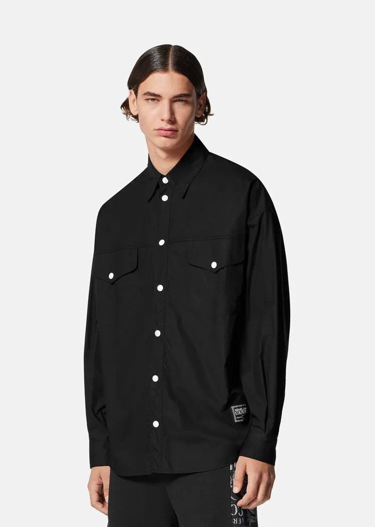 Single-Breasted Long-Sleeved Shirt