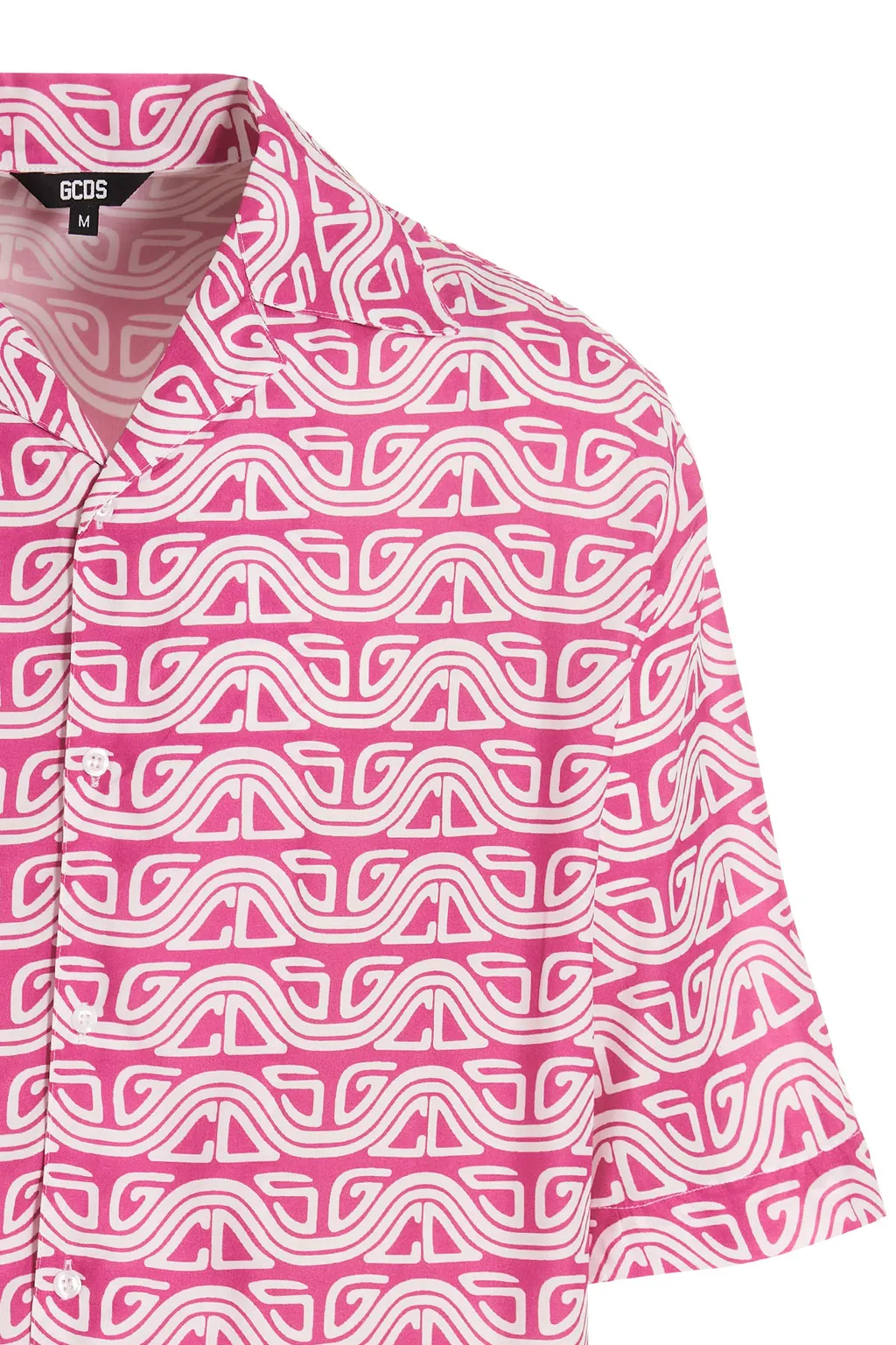 Gcds Waved Logo Printed Buttoned Shirt