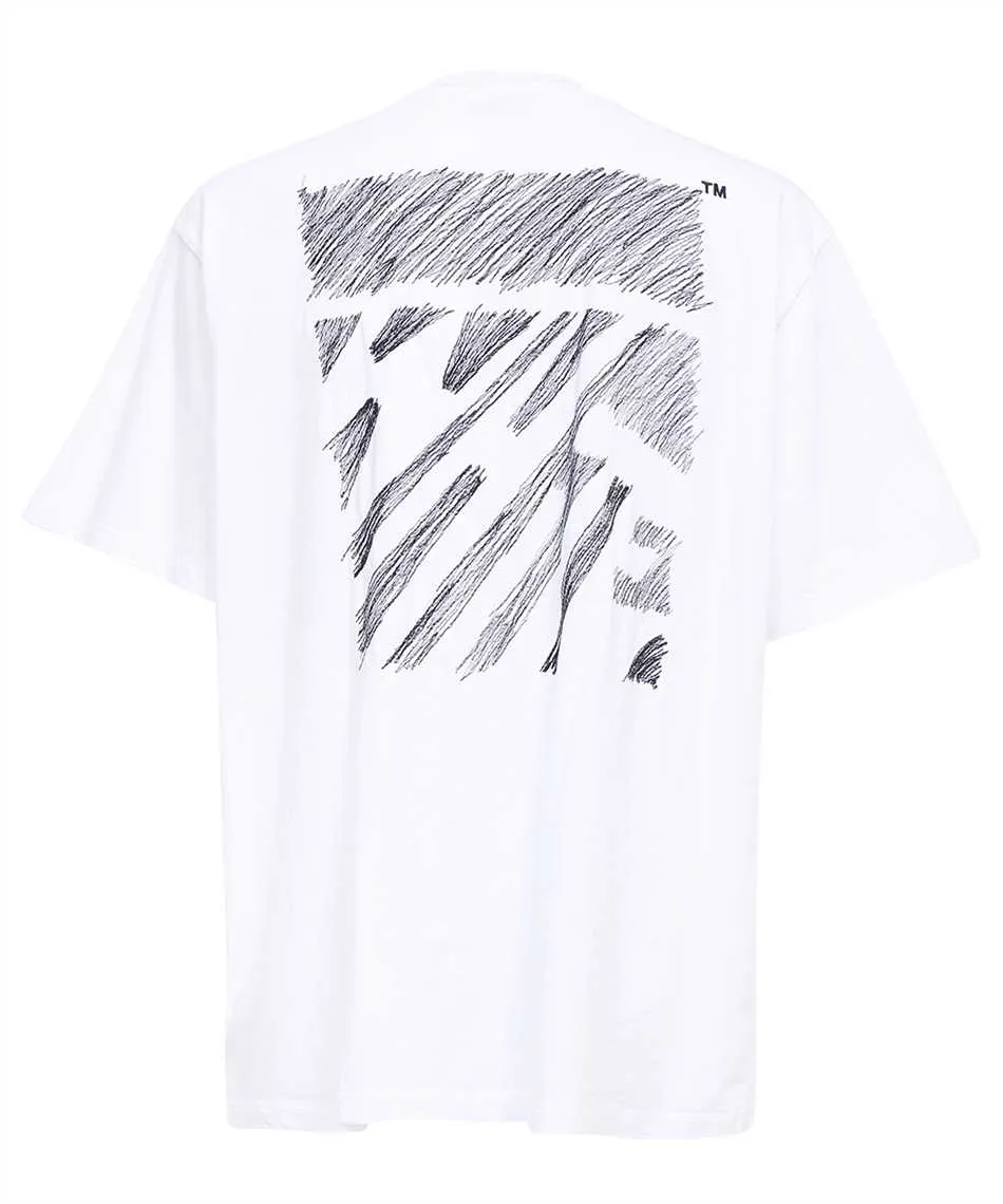 Off-White Scribble Diag Printed Crewneck T-Shirt