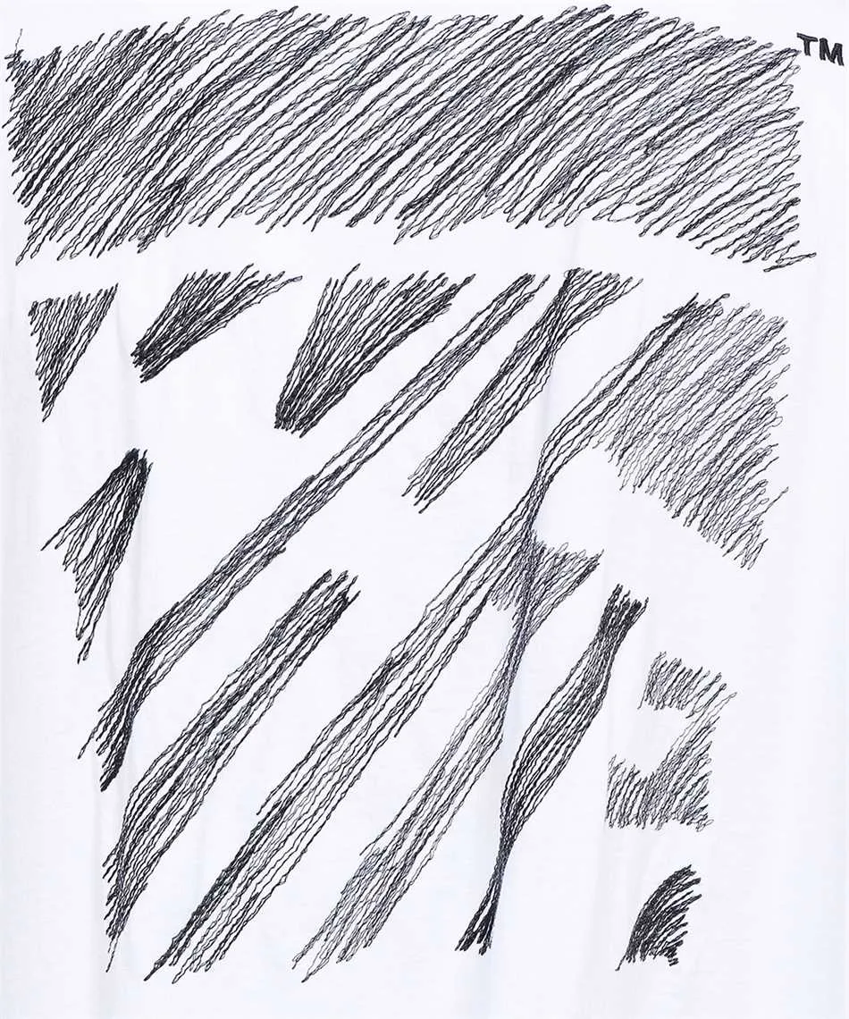 Off-White Scribble Diag Printed Crewneck T-Shirt
