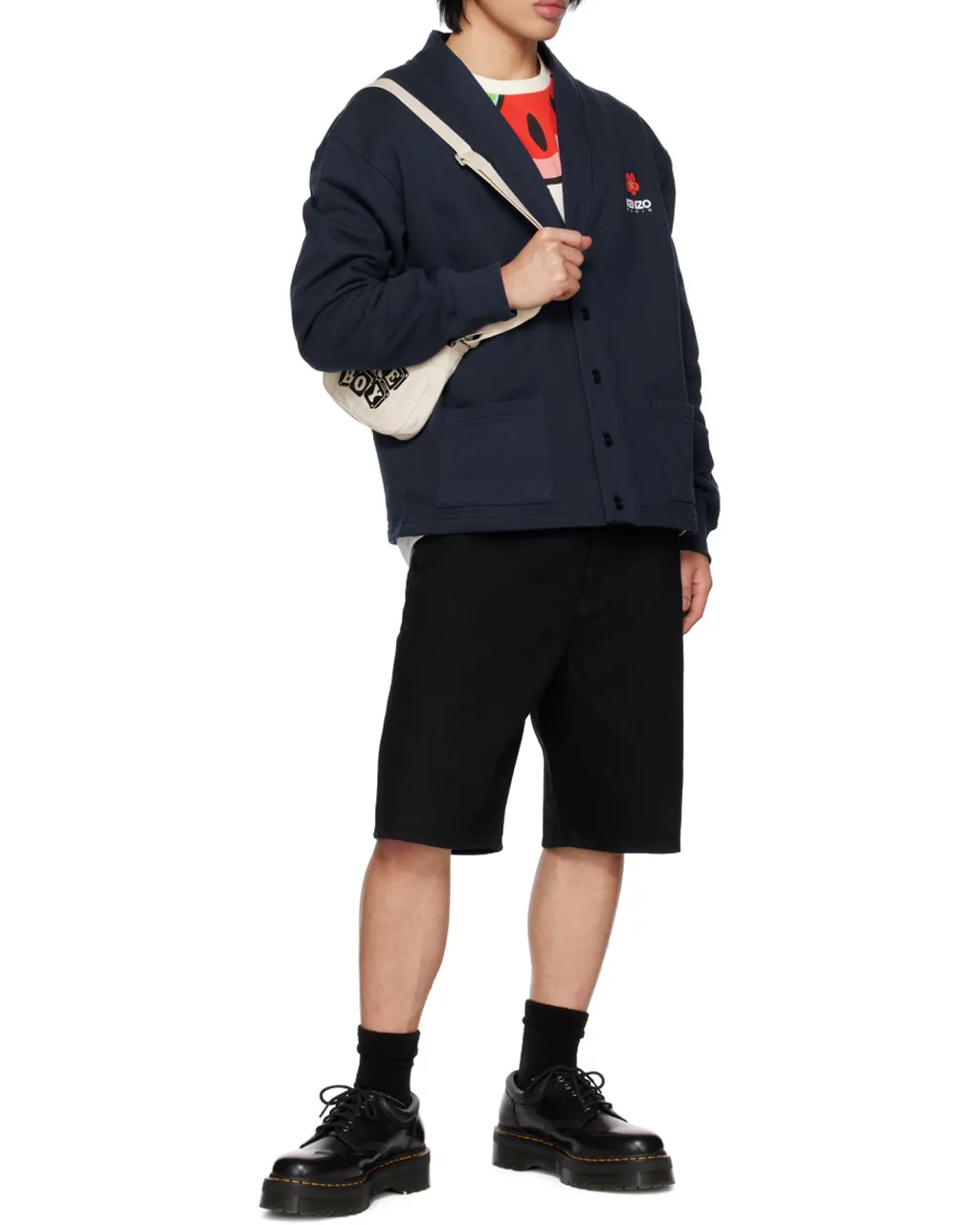Kenzo Himawari Mid-Rise Denim Shorts