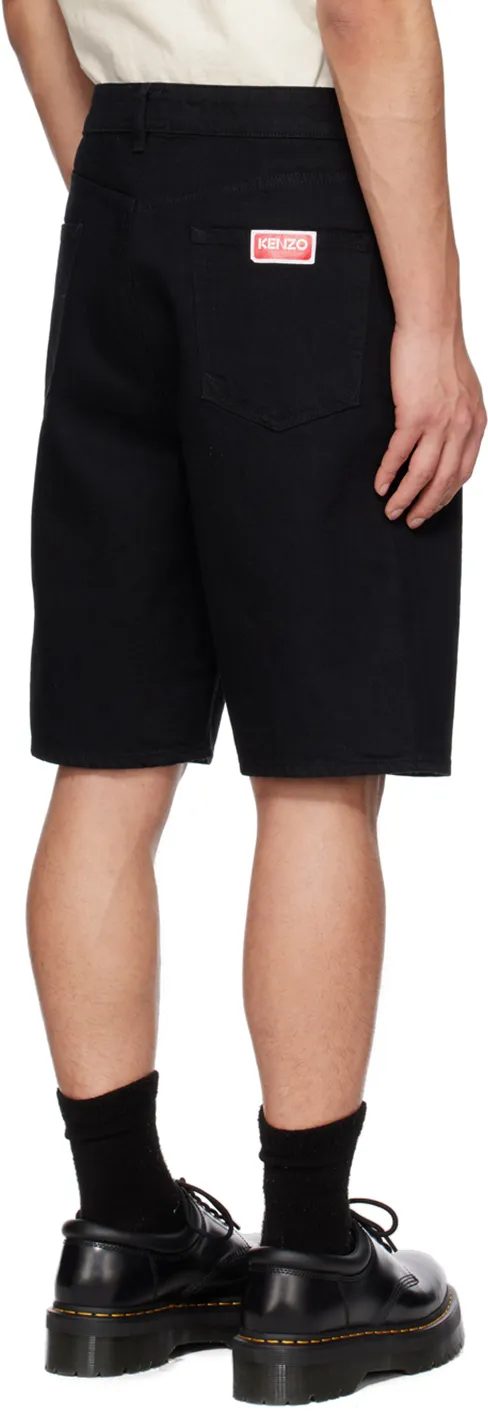 Kenzo Himawari Mid-Rise Denim Shorts