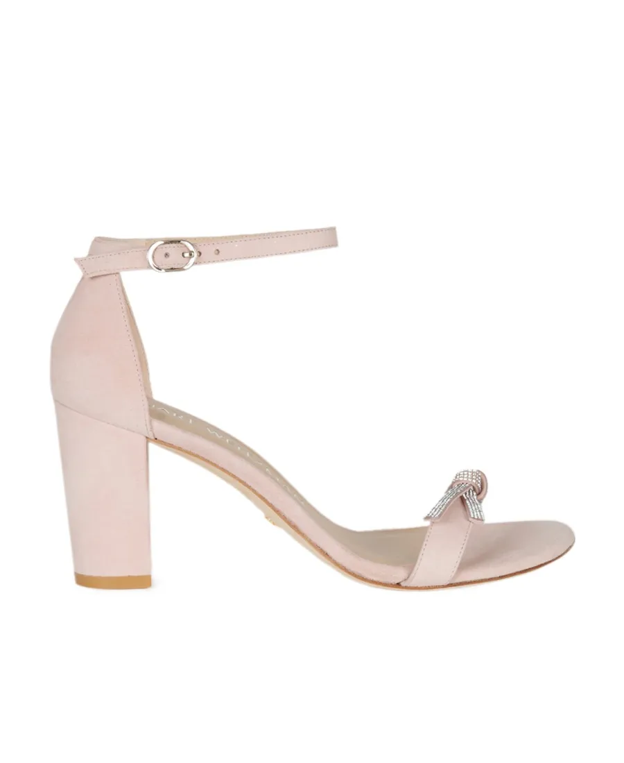Bow Knot Ankle Sandals With High Heels