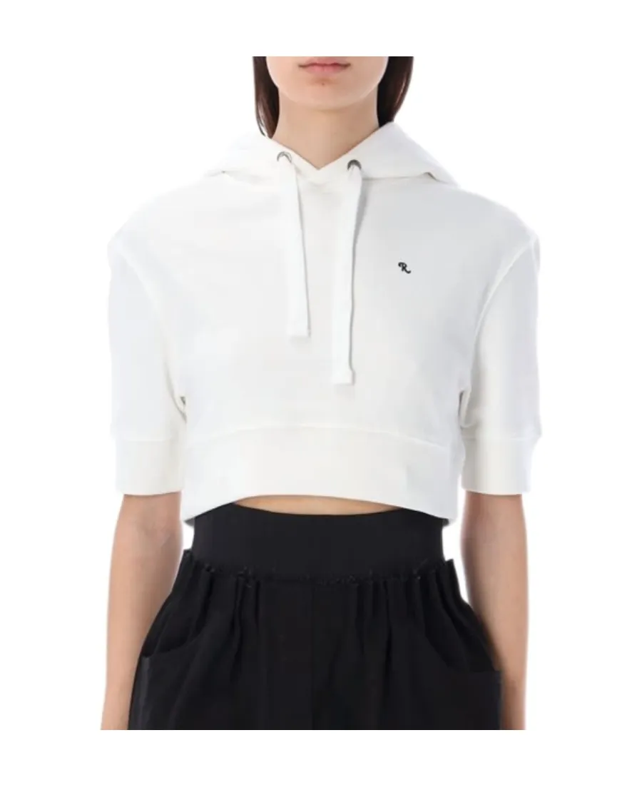 Raf Simons Drawstring Cropped Hoodie