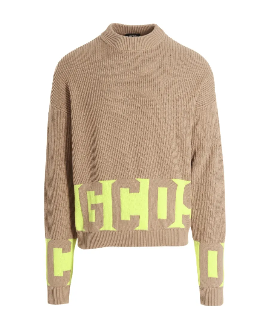 Gcds Logo Intarsia Low Band Sweater