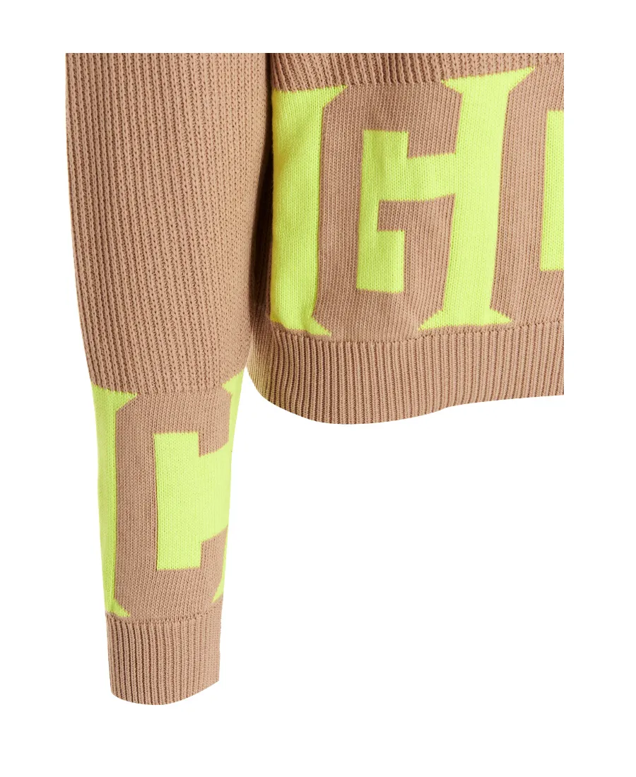 Gcds Logo Intarsia Low Band Sweater