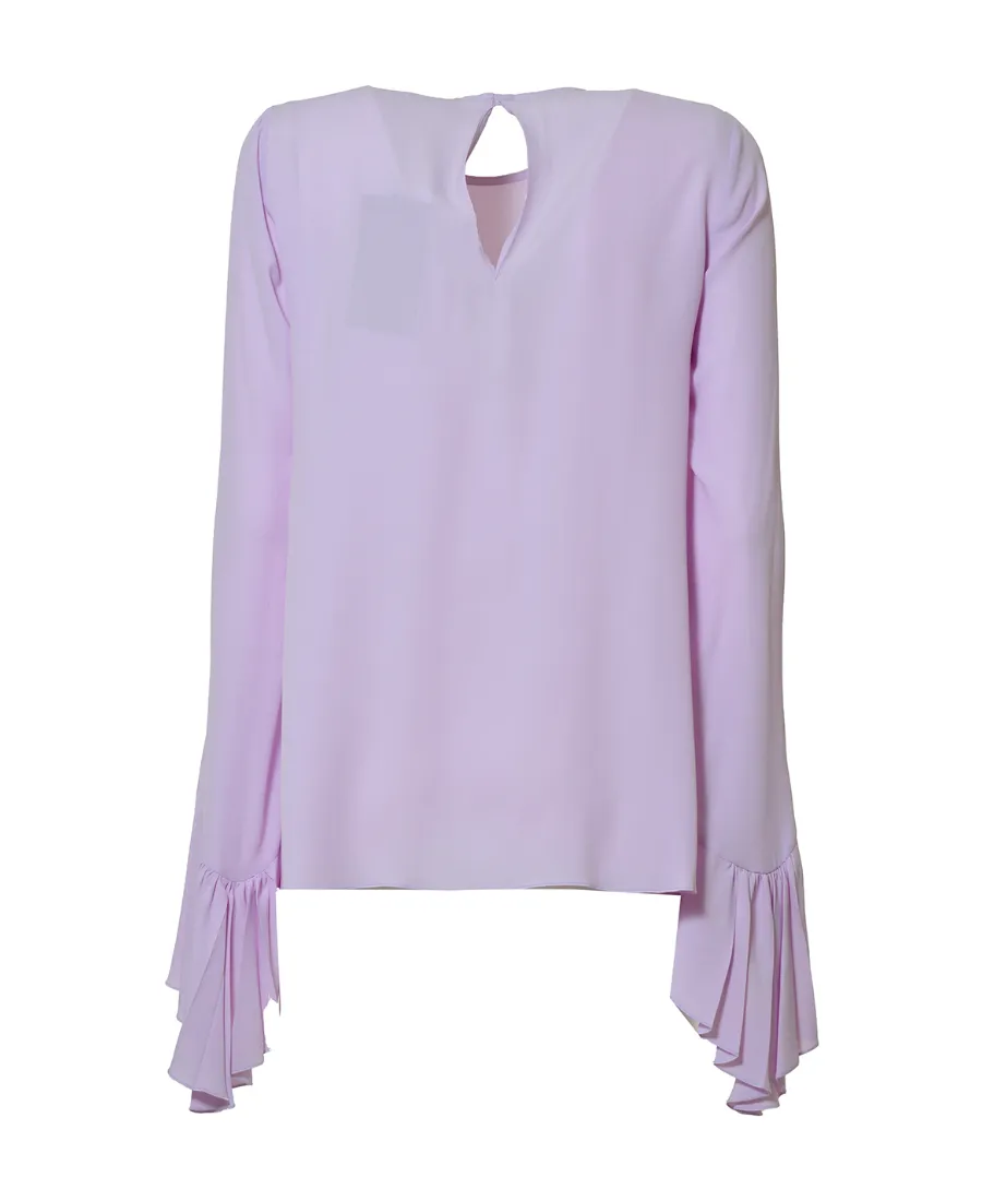 Logo Long-Sleeved Blouse
