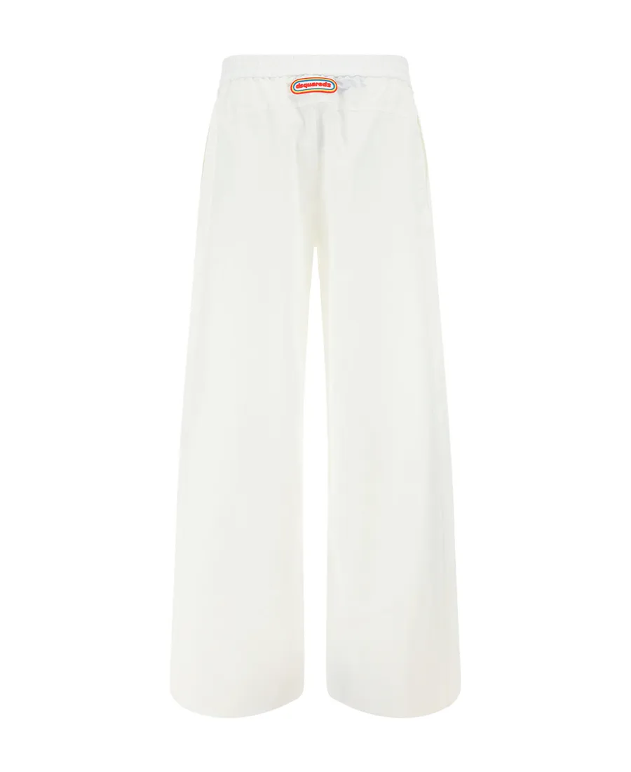 Dsquared2 Logo Patch Wide Leg Trousers
