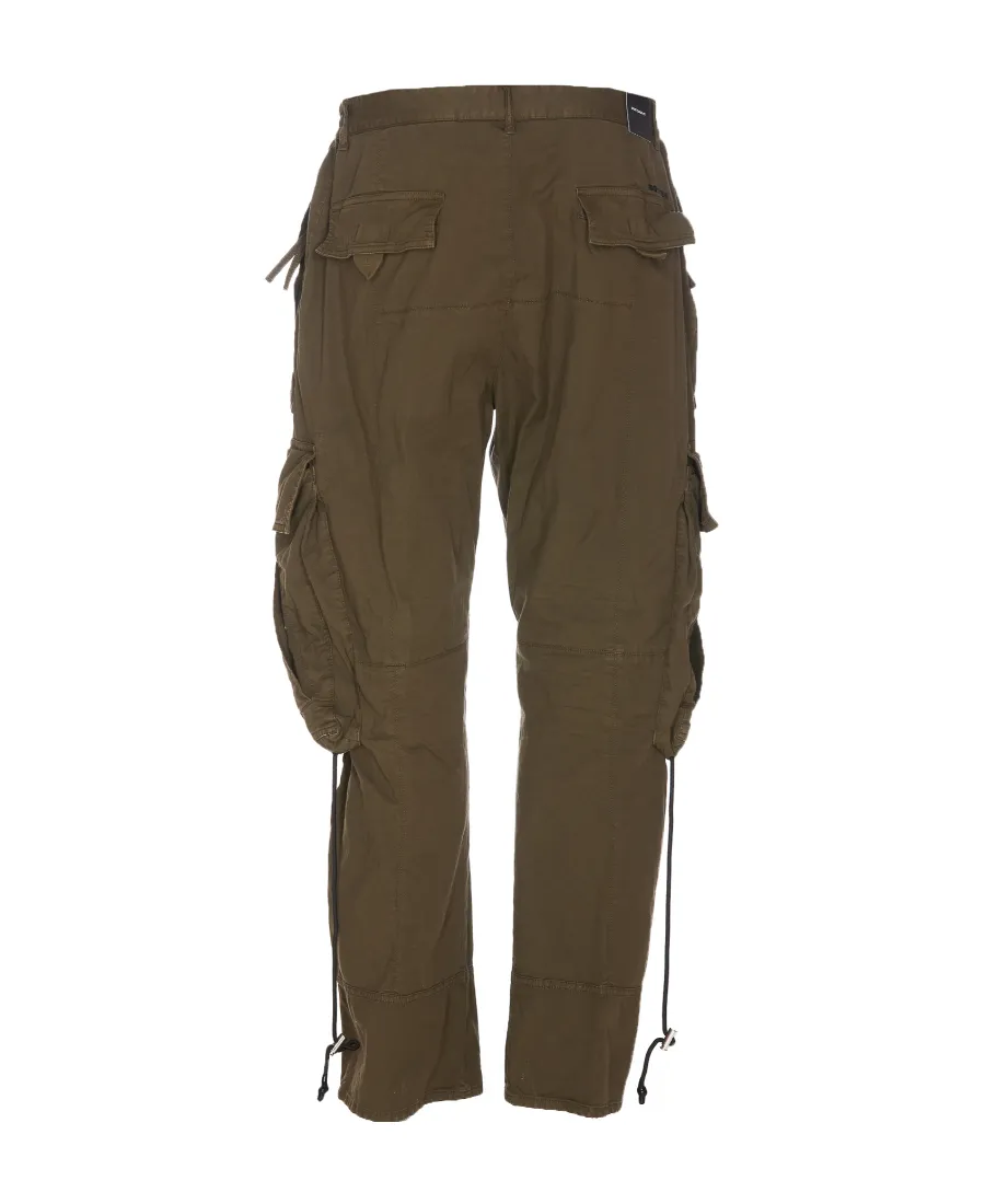 Embossed-Logo Cargo Trousers