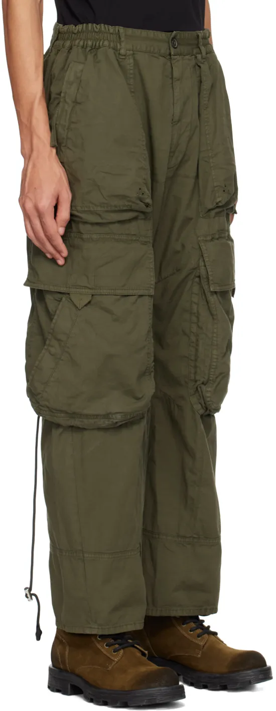 Embossed-Logo Cargo Trousers