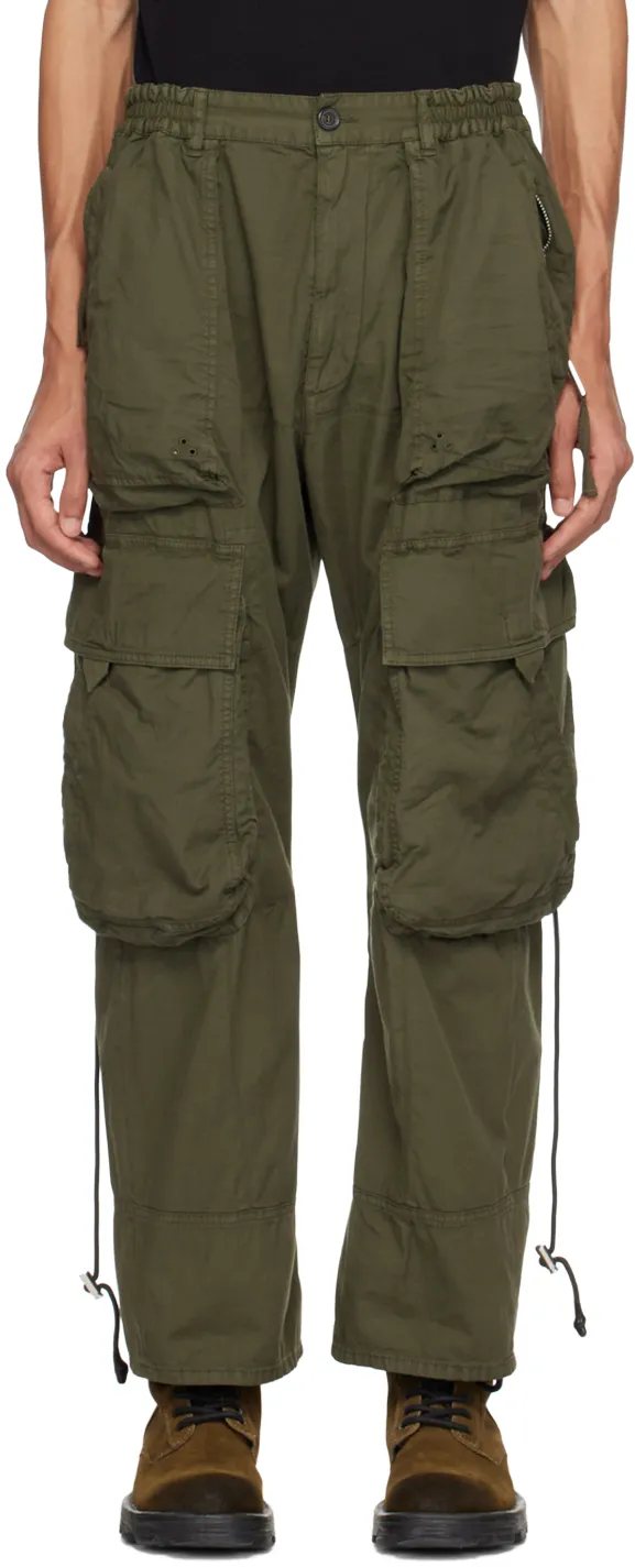Embossed-Logo Cargo Trousers