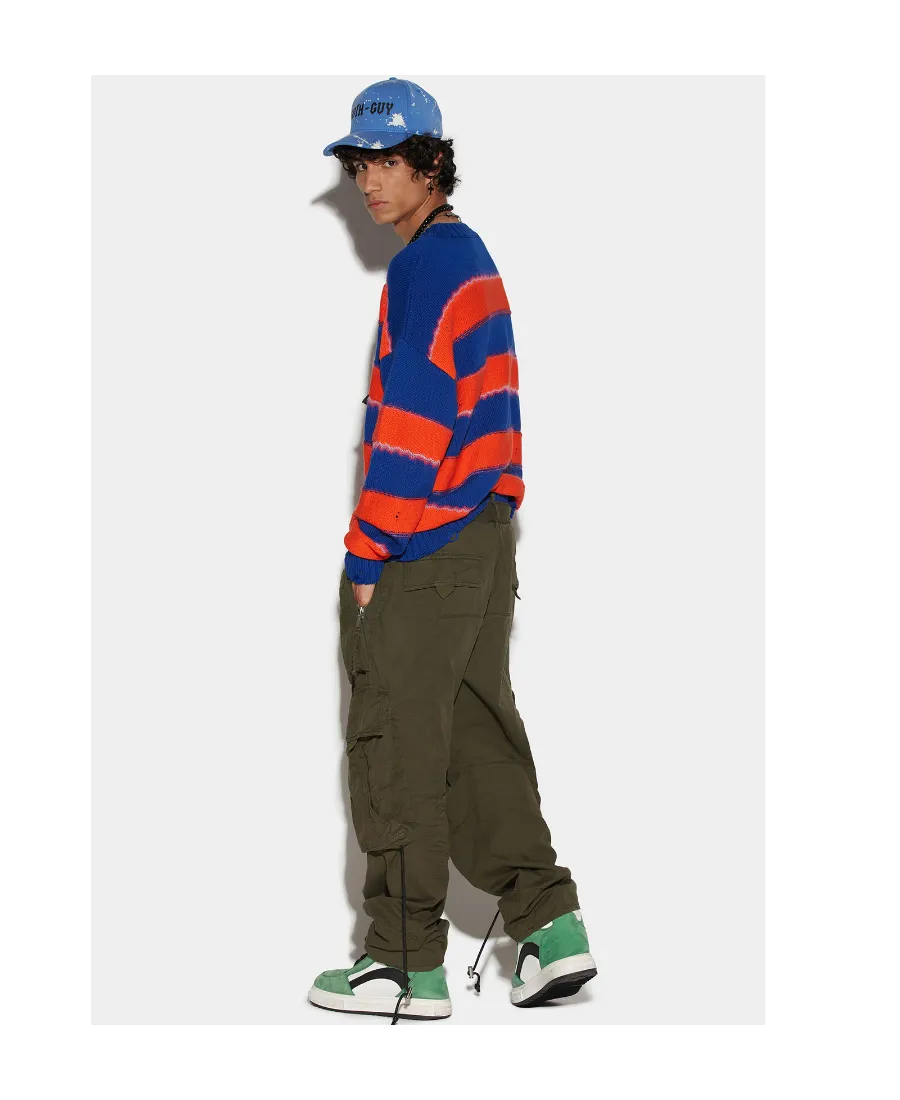 Embossed-Logo Cargo Trousers