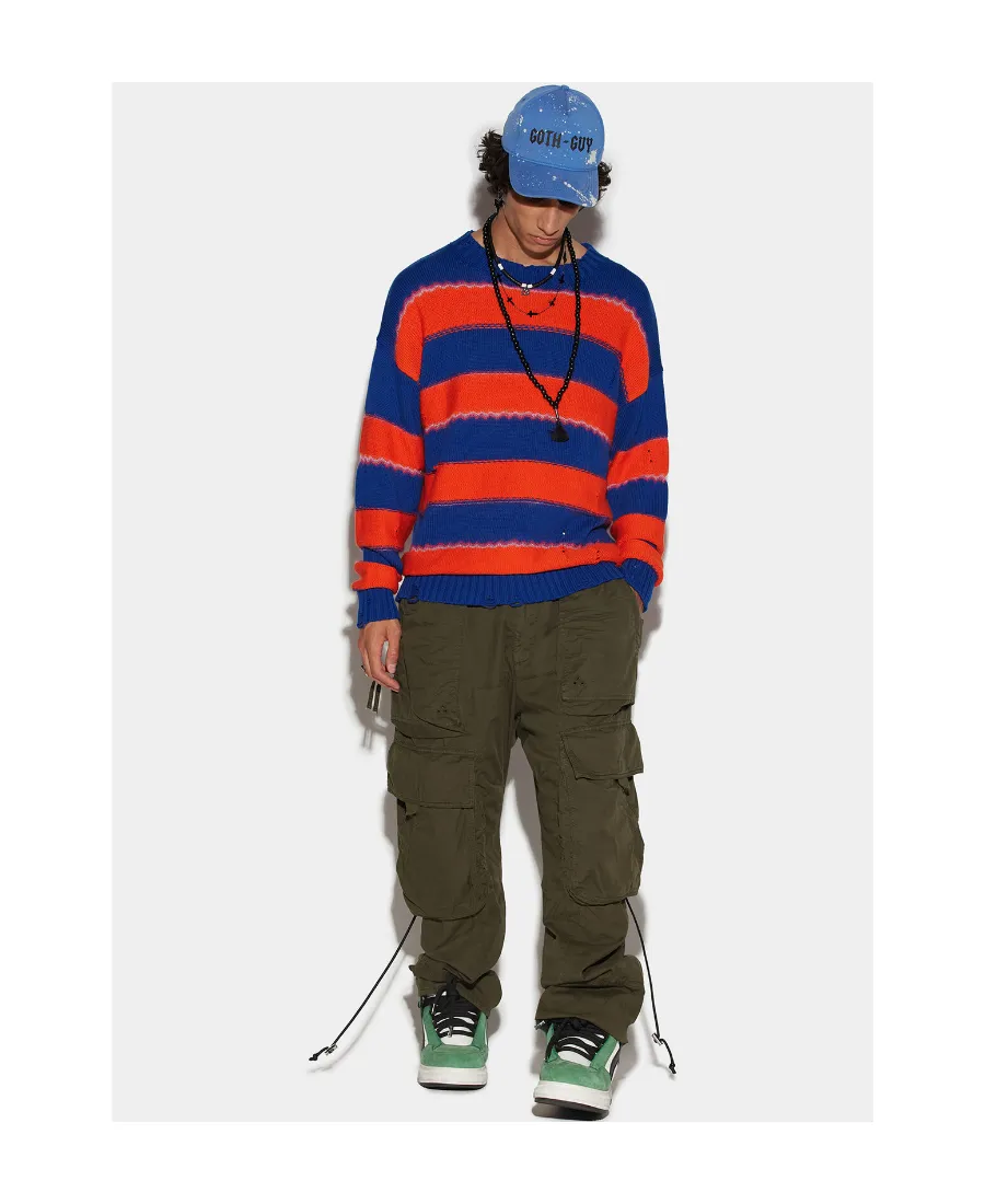 Embossed-Logo Cargo Trousers