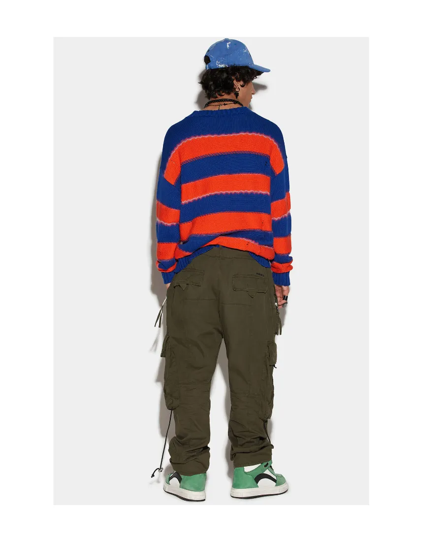 Embossed-Logo Cargo Trousers