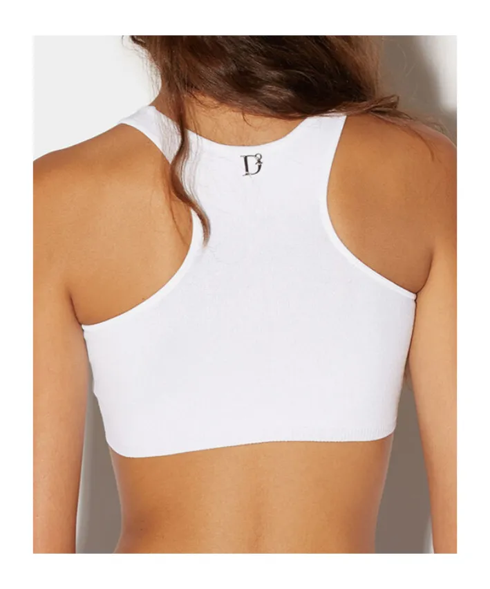 Dsquared2 Cut-Out Crewneck Sleeveless Cropped Top