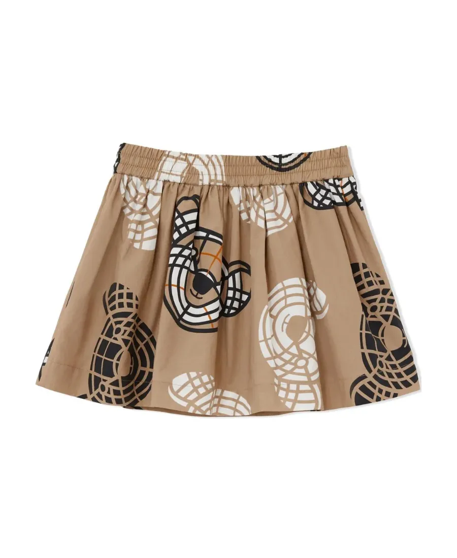 Thomas Bear-Print Cotton Skirt