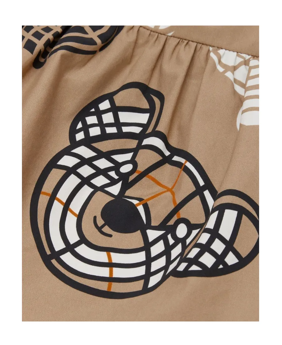 Thomas Bear-Print Cotton Skirt