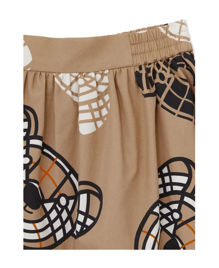 Thomas Bear-Print Cotton Skirt