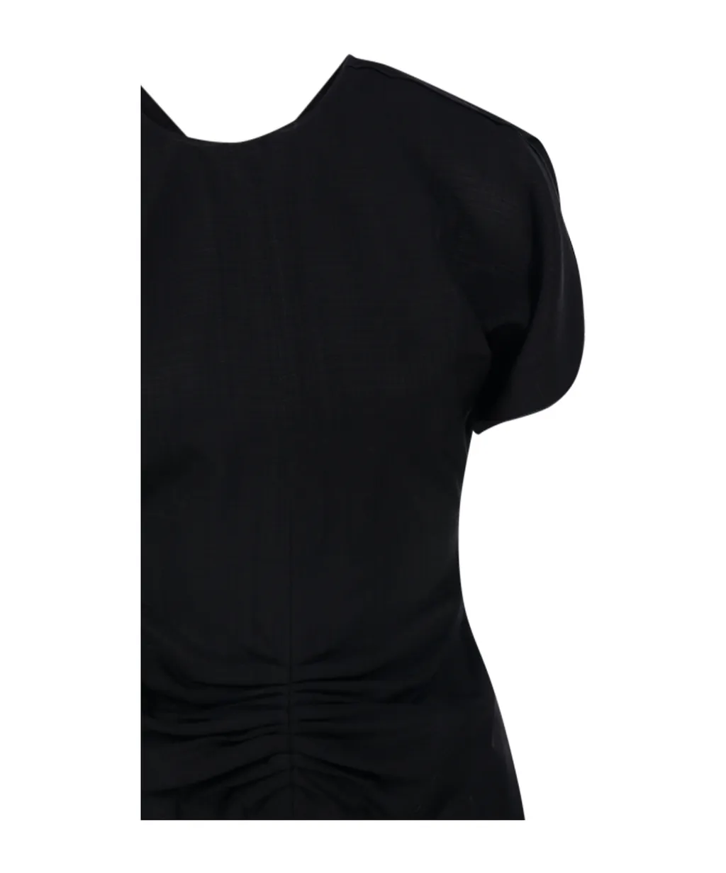 Gathered-Detail Mini Dress
