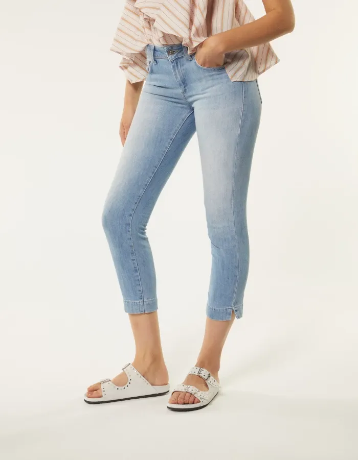 Dondup Whiskering Effect Cropped Jeans