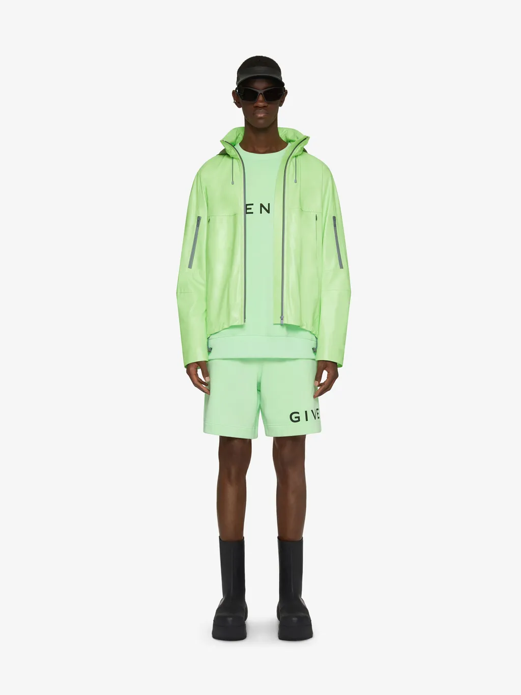 Givenchy Leather Windbreaker Jacket