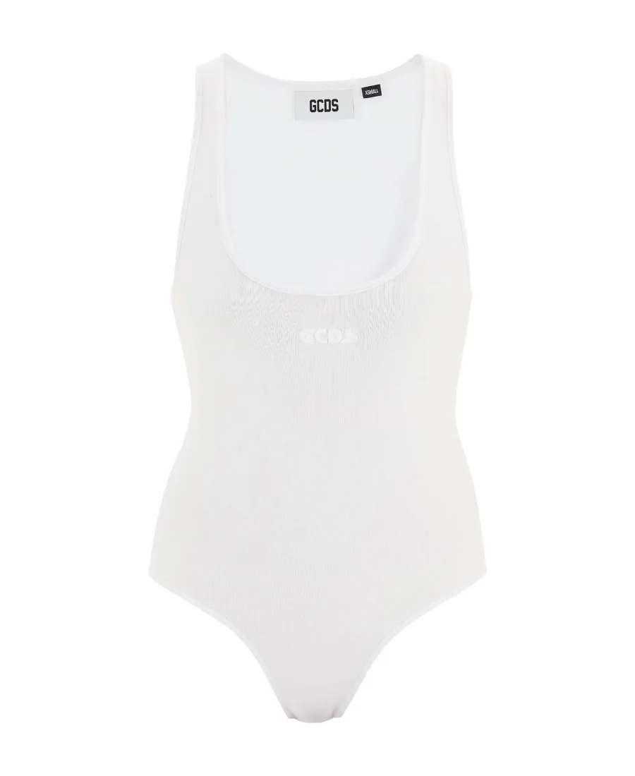 Logo-Print Sleeveless Bodysuit