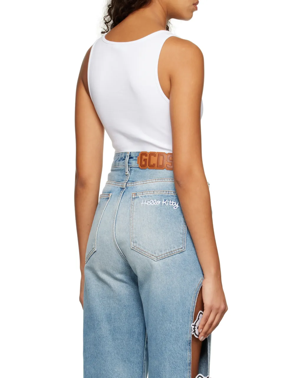 Logo-Print Sleeveless Bodysuit
