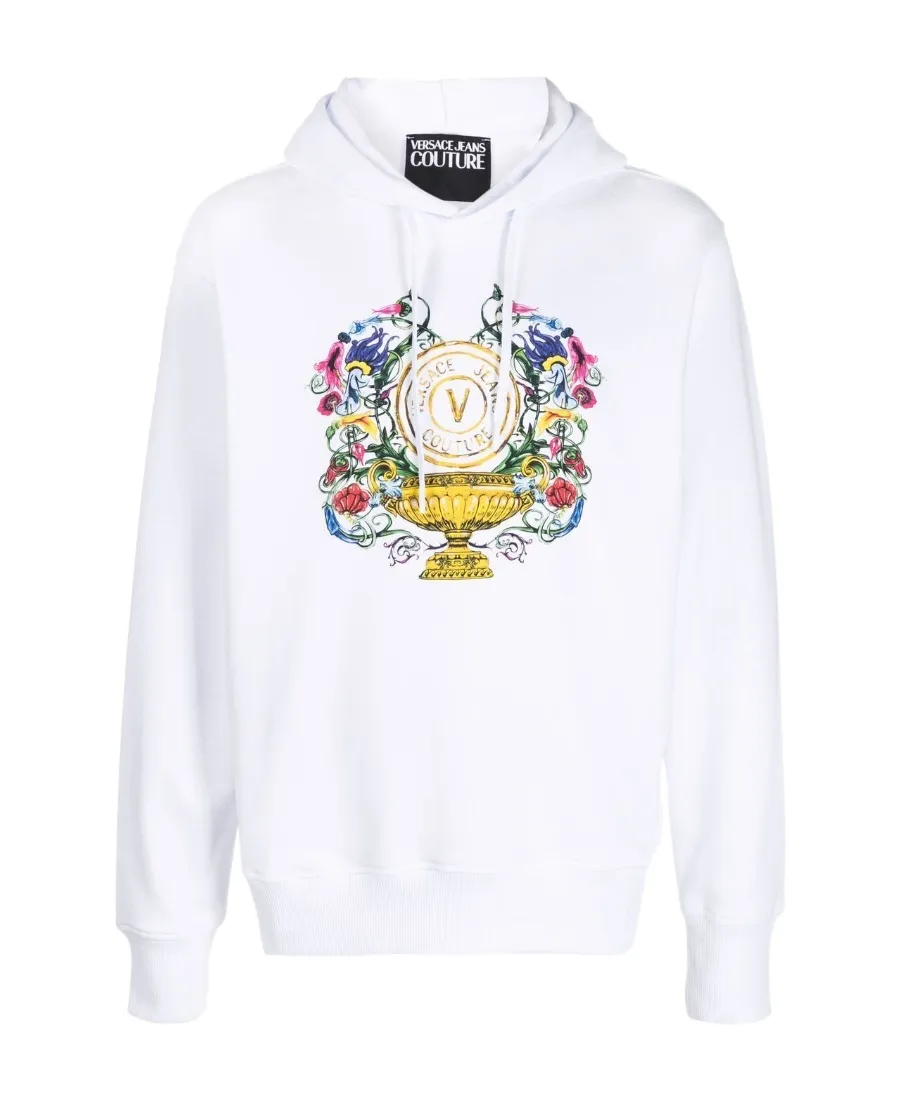 Versace Jeans Couture Logo-Printed Drawstring Hoodie