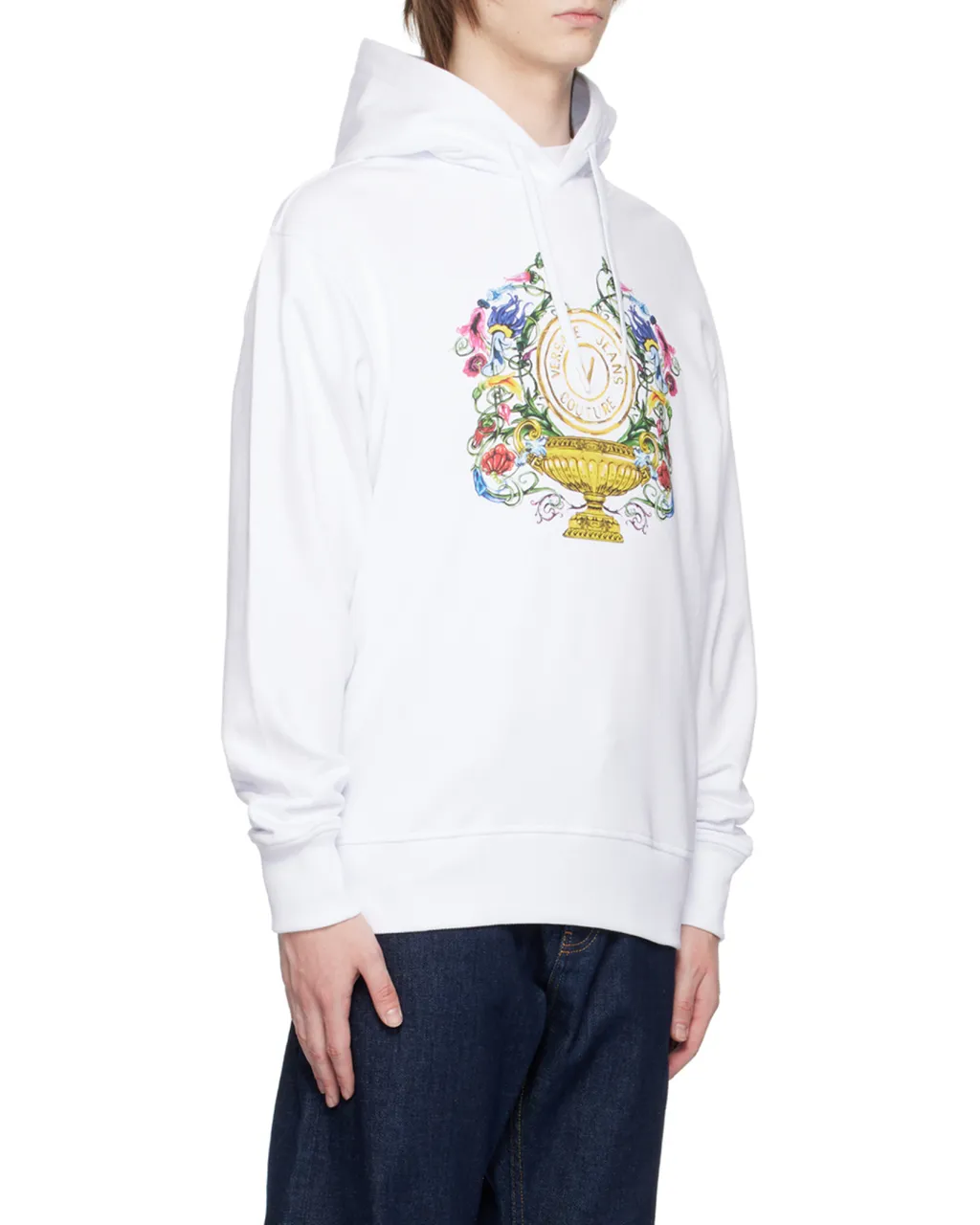 Versace Jeans Couture Logo-Printed Drawstring Hoodie
