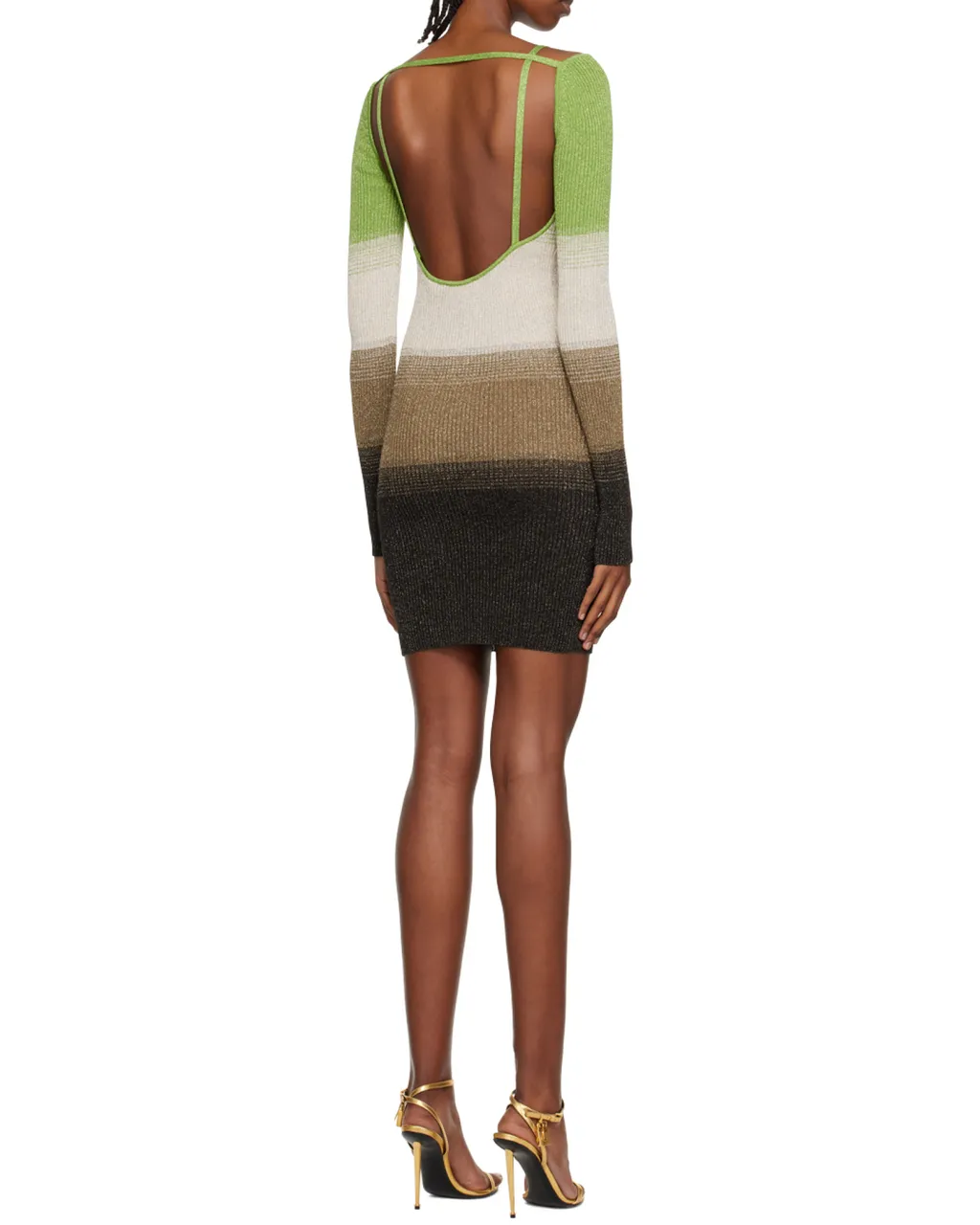 Knitted Striped Mini Dress