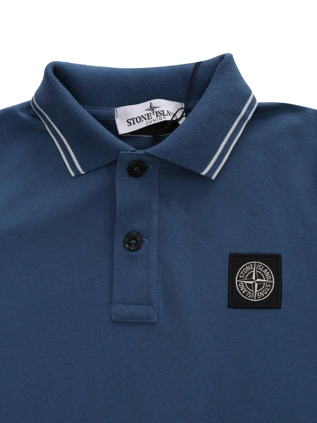 Stone Island Junior Compass-Patch Short-Sleeved Polo Shirt
