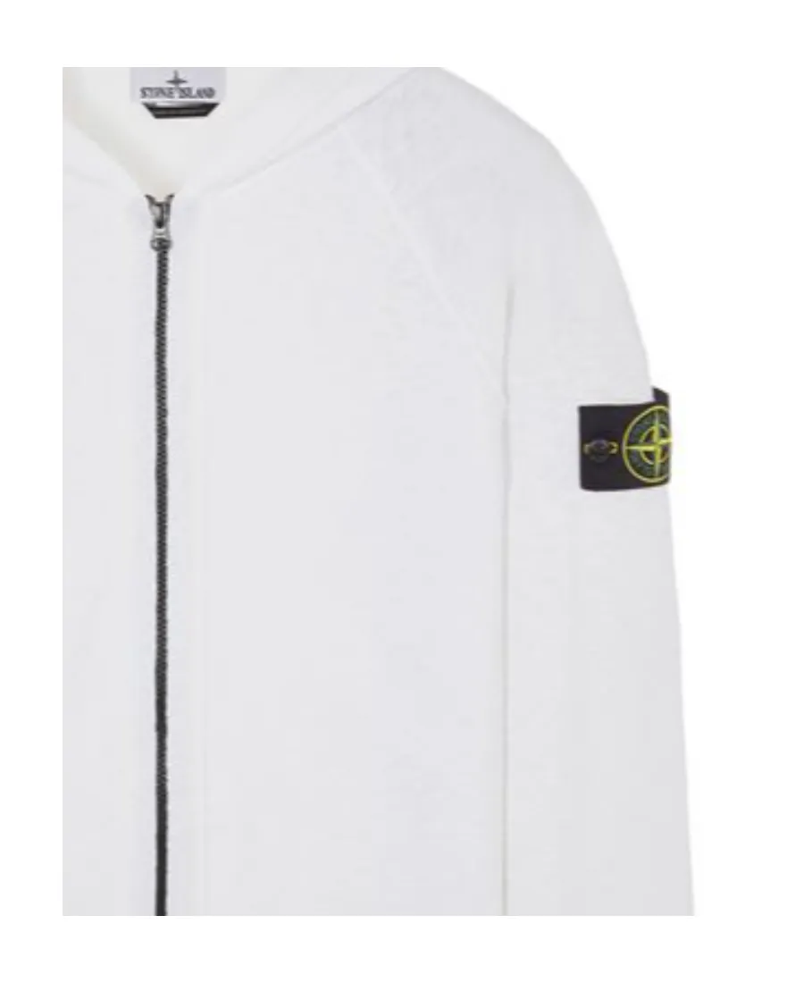 Stone Island Logo Patch Zip-Up Knitted Jacket