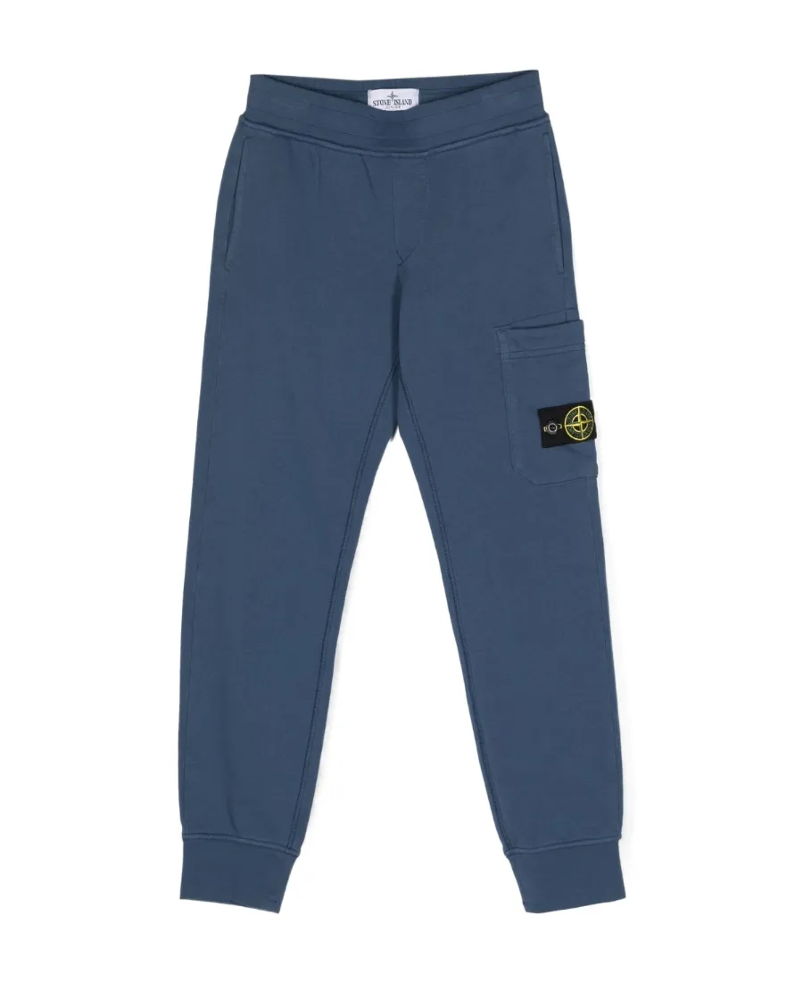 Stone Island Junior Compass-Patch Straight Hem Track Pants