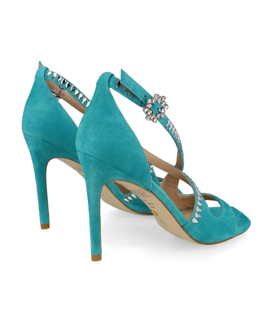 Stuart Weitzman Gemcut Embellished Heeled Sandals