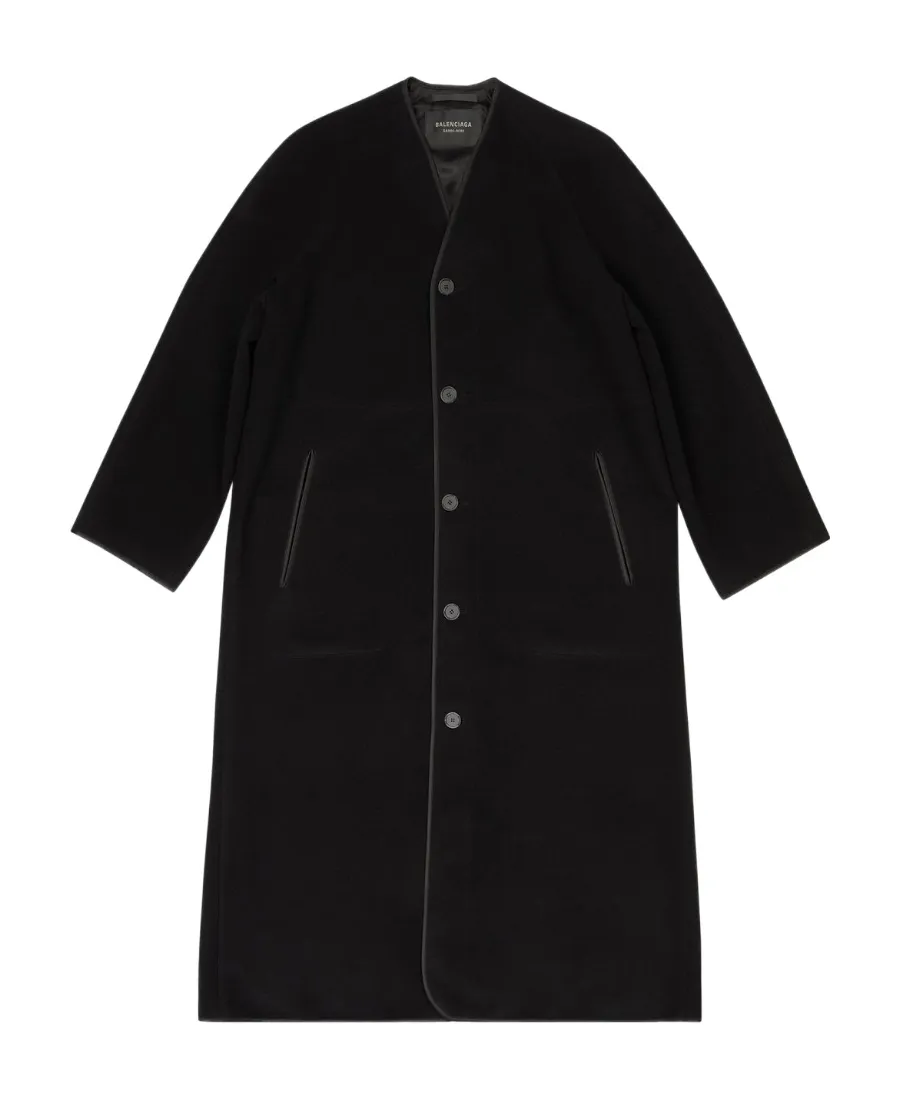V-Neck Single-Breasted Coat