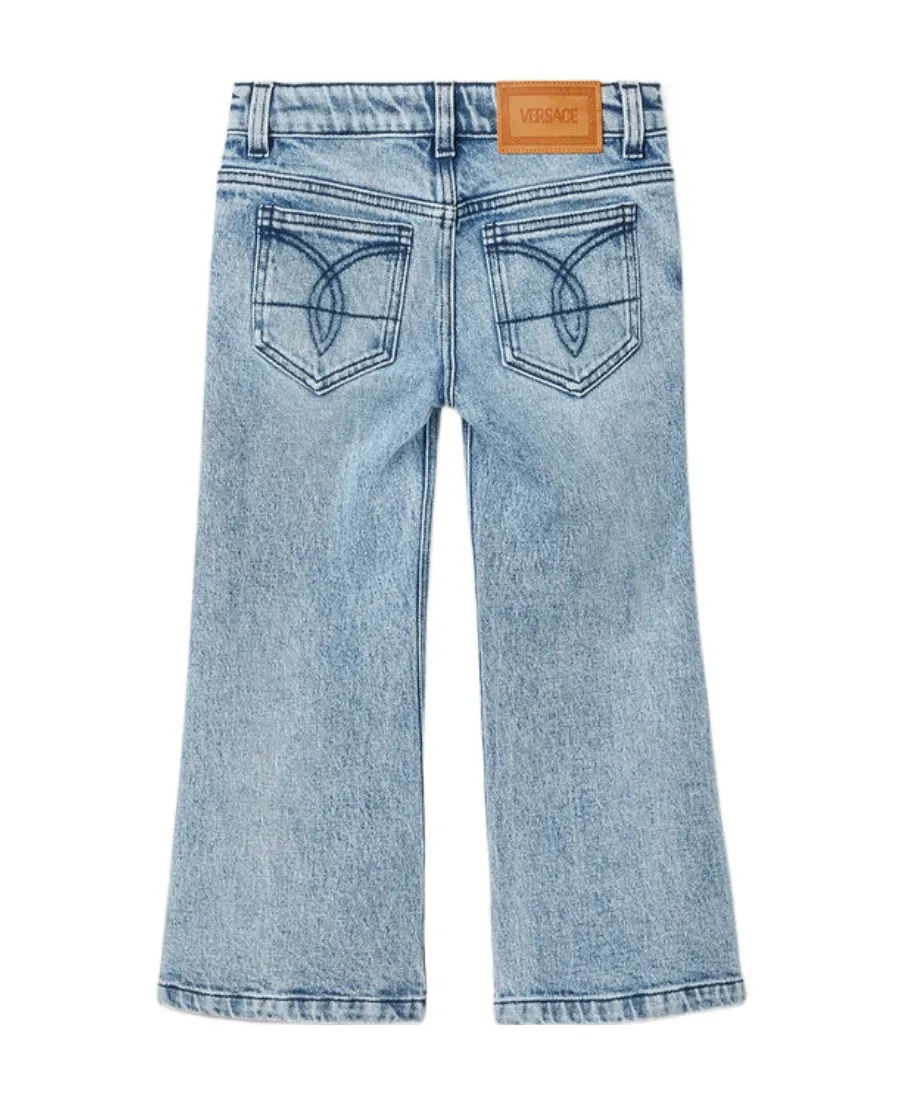 Logo-Patch Straight-Leg Jeans