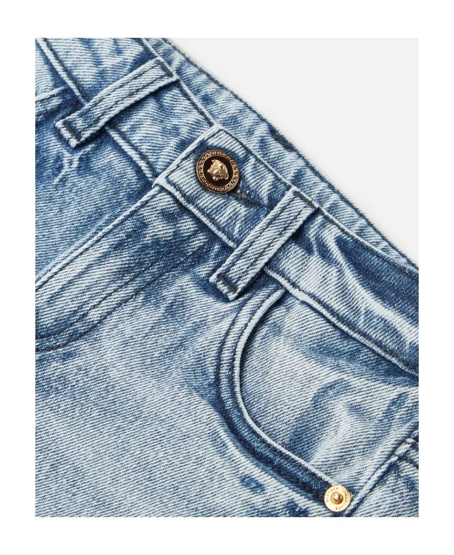 Logo-Patch Straight-Leg Jeans