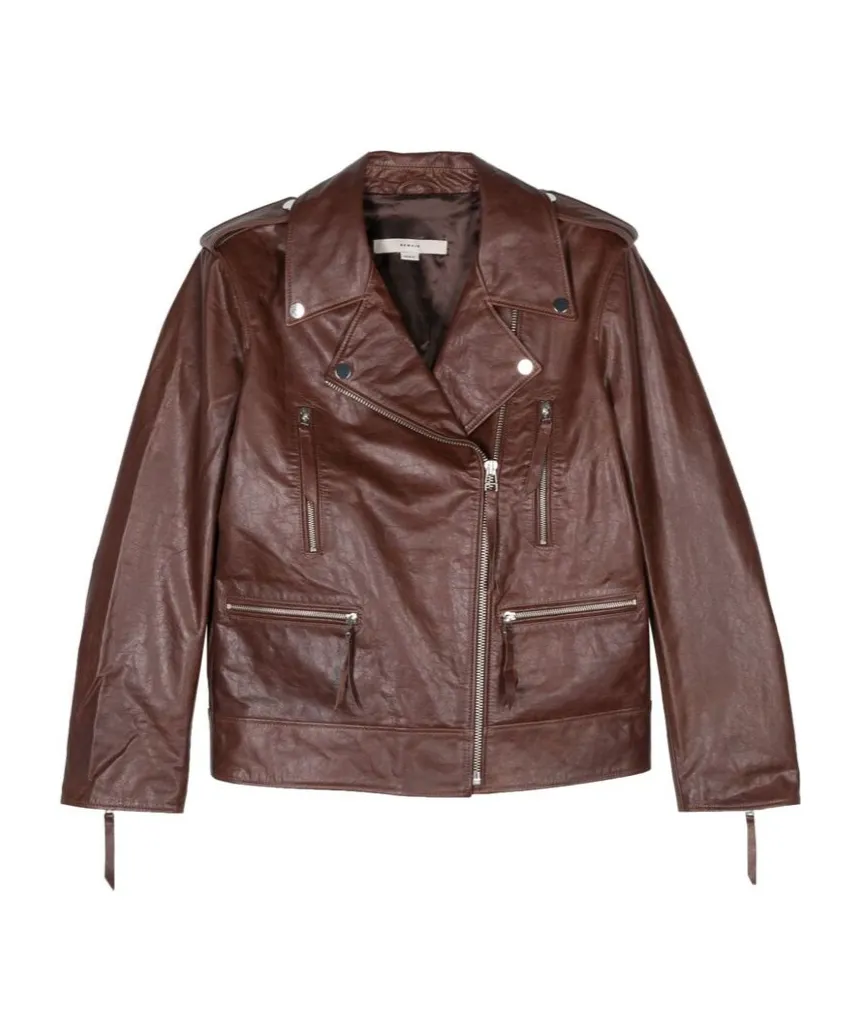 Remain Birger Christensen Zip-Up Biker Jacket