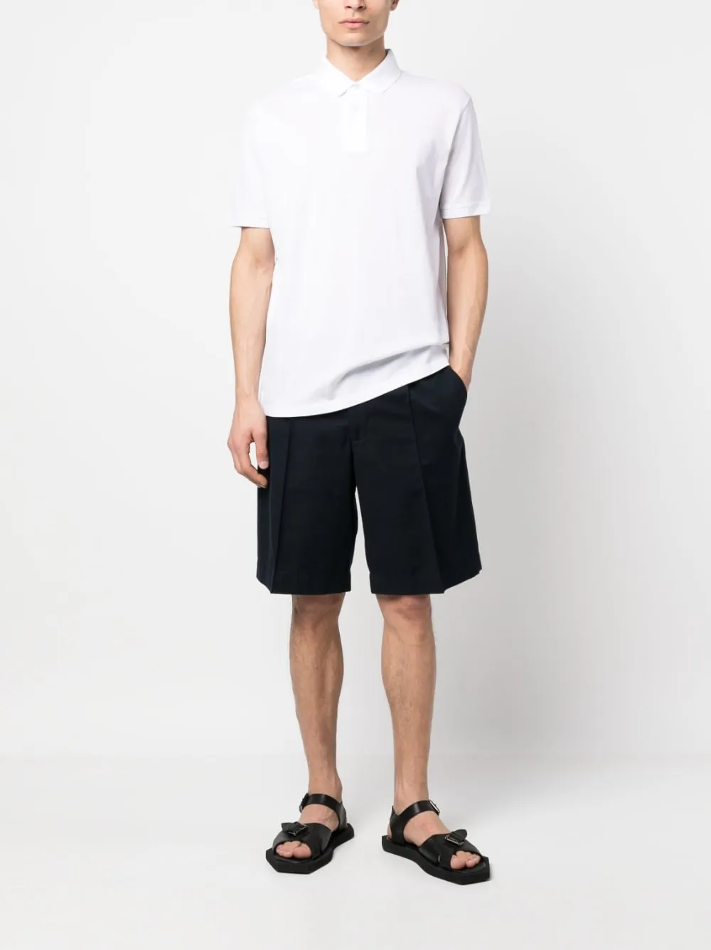 Tonal Embroidered-Logo Polo Shirt