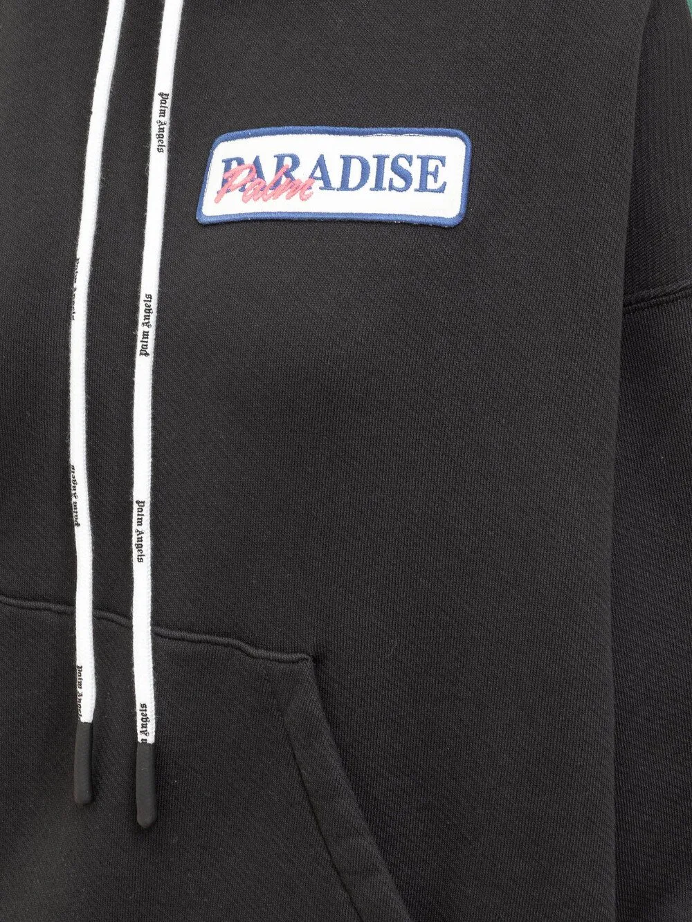 Palm Angels Graphic-Printed Drawstring Hoodie